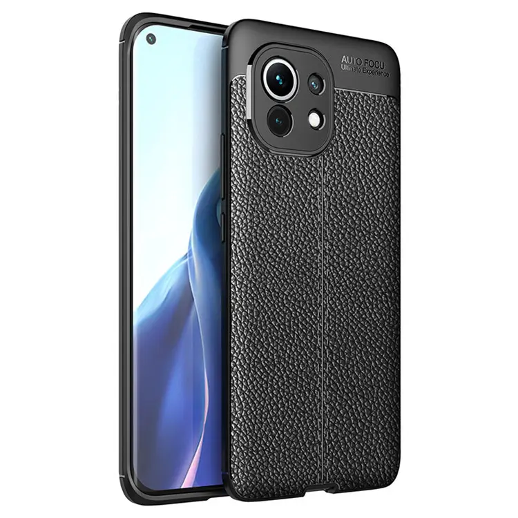 For Xiaomi 11 Lite Pro Ultra Phone Case Cover Leather Case TPU Silicone Litchi Pattern Soft Protection For Mi Mix Fold Shell