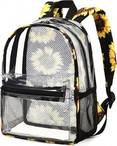 Muestra Gratis, Mini Mochila Transparente, Aprobada para Estadios, 12x12x6, Mochilas Pequeñas Transparentes de Plástico, Bolsa Transparente para el Trabajo o Festivales - Product Image 1