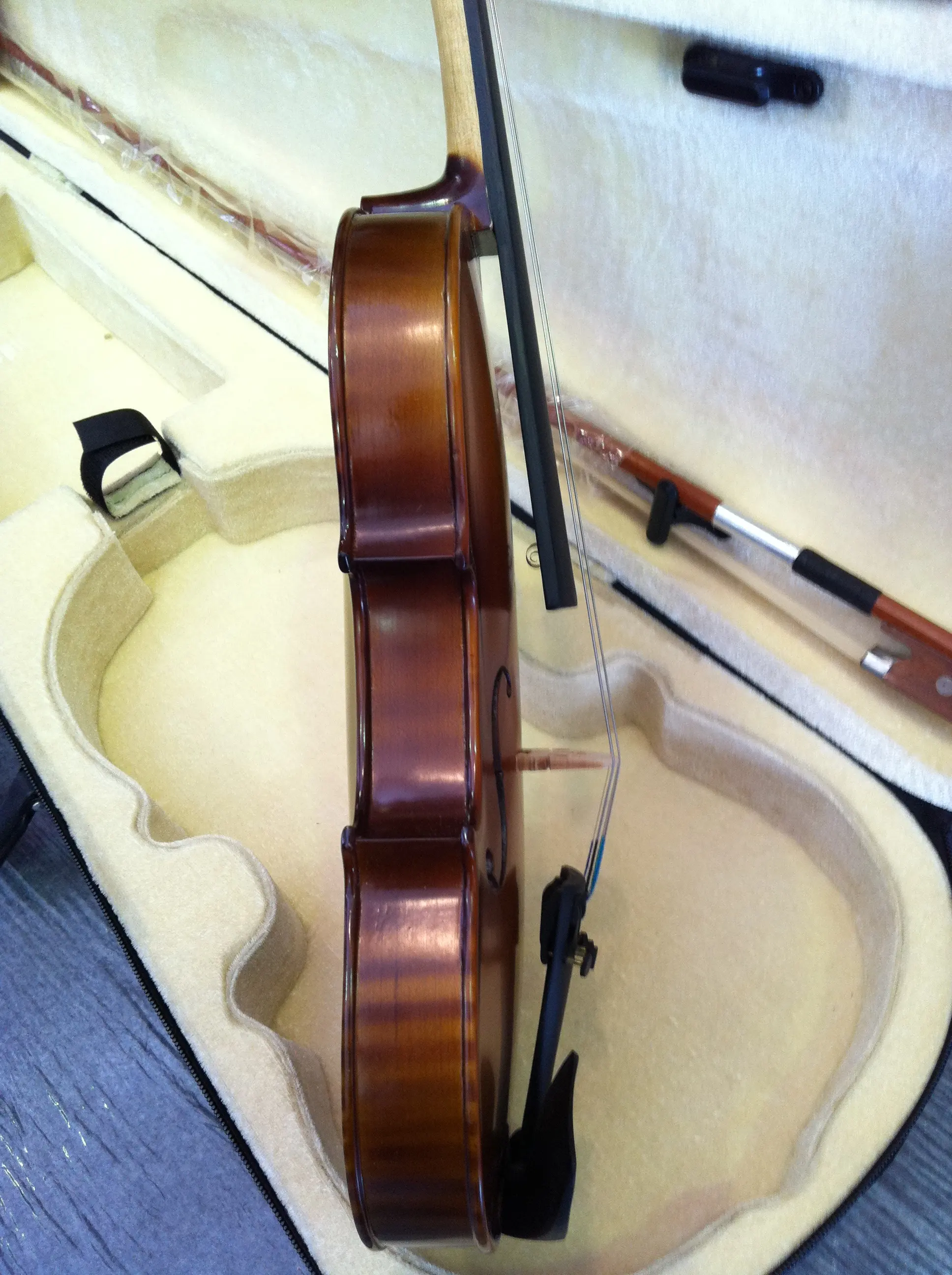 Tonlama fabrika ucuz fiyat 4/4 el yapımı Violino alman keman