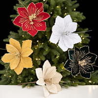 HB-914 Feuilles de papillon en maille scintillante pour décorations de scène de fête de Noël 2026