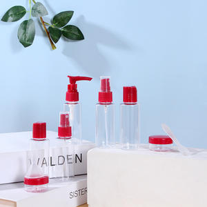 Juego de botellas de viaje Botellas Artículos de tocador Contenedores líquidos para maquillaje cosmético Juego de diez piezas - Product Image 2