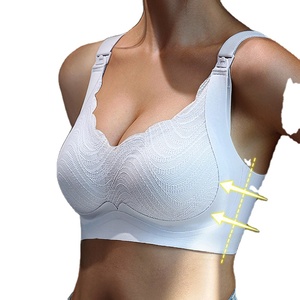 Venta al por mayor de <span class=keywords><strong>ropa</strong></span> <span class=keywords><strong>interior</strong></span> de <span class=keywords><strong>lactancia</strong></span> anticaída de encaje sin rastro para dama, Sujetador de <span class=keywords><strong>lactancia</strong></span> deportivo con copa moldeadora estereoscópica de pecho 6XL - Product Image 1