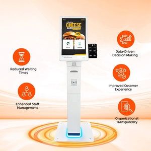 Floor-standing 23.6'' Curved Touch Display Payment Kiosk With Qr Scanner <b>Receipt</b> <b>Printer</b> Nfc Card Reader Queue System Kiosk - Product Image 5