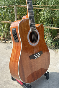 גיטרה אקוסטית חשמלית בעלת 12 מיתרים, <span class=keywords><strong>41</strong></span> אינץ', מעץ מהגוני, מתוצרת Boult Brand, למתחילים, תלמידים ומקצוענים - Product Image 6