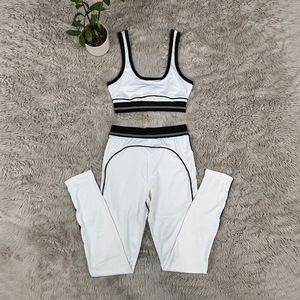 Conjunto de Yoga de 2 Piezas para Mujer, Personalizado con Logotipo, Diseño Antiarrugas, Chaleco Deportivo sin Mangas, Cintura Alta, con Diseño de Aloe - Product Image 5