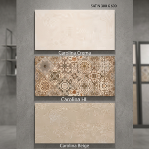 Carreaux de mur de salle de bain de couleur grise de 300x600mm 12x24 carreaux de porcelaine brillants en céramique numérique pour l'intérieur de la cuisine - Product Image 2