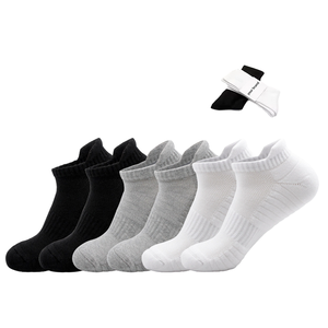 <b>Men's</b> Ankle <b>Socks</b> Solid Color Knitted Breathable Cotton Daily Wear Summer Thin Fit <b>White</b> Gray Black - Product Image 2