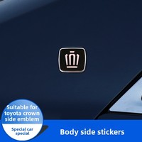 Autocollant décoratif pour emblème latéral de Toyota Land Cruiser Prado, logo de la colonne C, en ABS acrylique, accessoires de voiture extérieurs, personnalisation