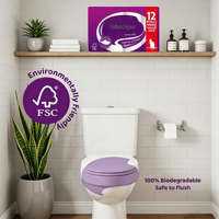 Papier toilette en gros, écologique, doux et respectueux de la peau, non toxique, compatible avec les fosses septiques, en pâte de bois vierge