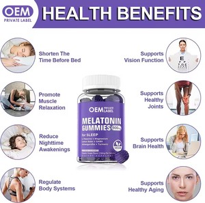 Permen Tidur Bebas Gula Khusus 2/5/10mg Melatonin untuk Tidur Cepat dan Nyenyak, Suplemen Diet Vegan - Product Image 2