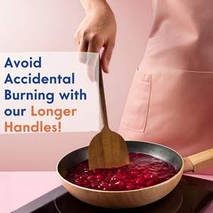 7 pièces sans <span class=keywords><strong>colle</strong></span> ensemble de cuillères en <span class=keywords><strong>bois</strong></span> à base de plantes naturelles ustensiles de cuisine non toxiques produits chimiques gratuits pour toujours pour accessoires de barbecue - Product Image 4