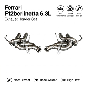 ท่อไอเสียสแตนเลส Vortex สำหรับ Ferrari F12berlinetta 6.3L พร้อมปลายท่อโครเมียมแบบแยกสี่ส่วน ระบบประกอบท่อแบบ U - Product Image 1