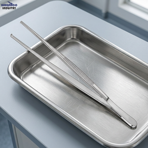 MICRO ADSON Manual Silver Tissue Forceps 14.5cm Straight 3-Jaw 1x2 <b>Teeth</b> Standard CE Certified HI-2054 Class I 1 Year Warranty - Product Image 2