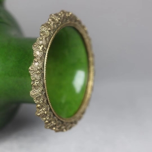 Vasi e ornamenti in ceramica rivestiti di rame di fascia alta all'asta vasi decorativi in porcellana antica verde palazzo - Product Image 3