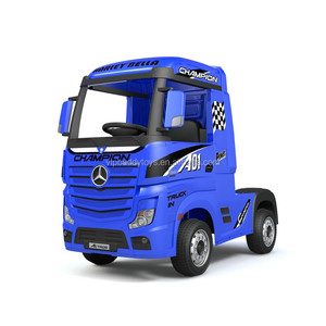 Actros-coche eléctrico de cuatro ruedas para niños, vehículo de carga con batería, Mercedes f nyk pez g p igazib l f nyk pez - Product Image 3