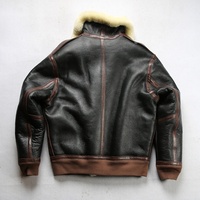 Nouveaux manteaux en fourrure pour hommes en peau de mouton épaisse à col rabattu de style pilote américain A2 de haute qualité personnalisés pour l'hiver