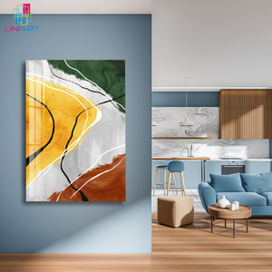 UNIART lukisan dekoratif abstrak Modern, seni dinding latar belakang Sofa minimalis Nordik, lukisan untuk ruang tamu - Product Image 3
