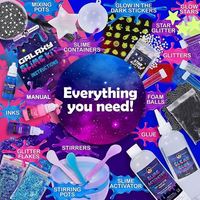 Kit de Slime Galáctico DIY para Niños con Arcilla Luminosa y Barro de Cristal - Juguetes Educativos de Slime para Mayores de 14 Años (9 Colores)