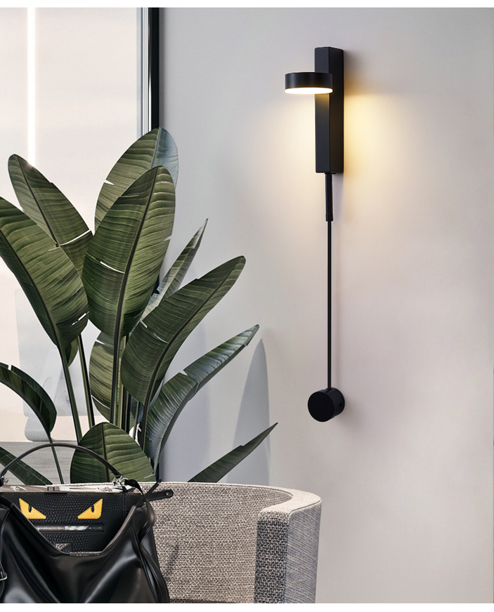Modern Reading Wall Mounted Light for Bedroom Home Bedside Nordic Adjustable Rotating Long led Wall Lamp Indoor