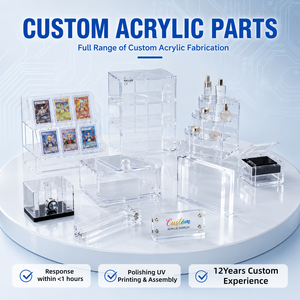 Service de fabrication sur mesure OEM/ODM de présentoirs, boîtes et supports en <span class=keywords><strong>acrylique</strong></span>, découpe laser, polissage, <span class=keywords><strong>impression</strong></span> UV, pièces d'affichage en <span class=keywords><strong>acrylique</strong></span> - Product Image 1