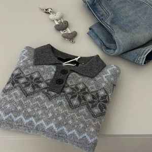 <span class=keywords><strong>Pull</strong></span> en tricot chaud tendance pour garçons, automne/hiver 2025, nouveau style coréen, vêtements <span class=keywords><strong>gris</strong></span> pour grands enfants - Product Image 4
