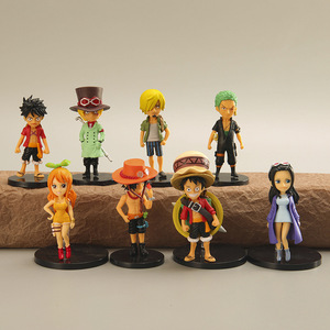 Set de 8 Figuras de <span class=keywords><strong>Anime</strong></span> Japonés, Muñecos de Dibujos Animados de Luffy, Aissa, Bo, Solona, Mei y Robin, Adornos de Juguete - Product Image 1