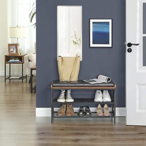 Banco para cambiar zapatos, ideal para el hogar, con almacenamiento para zapatos, tapicería suave, se puede sentar sobre él, banco tipo sofá, banco largo - Product Image 2