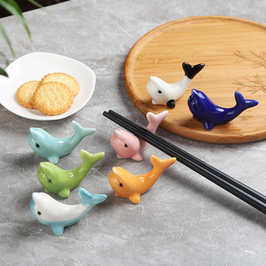 Adorno de Porcelana con Forma de Delfín, Estilo Japonés ZAKKA, Porta Palillos para Hoteles, Restaurantes y Uso Doméstico - Product Image 3