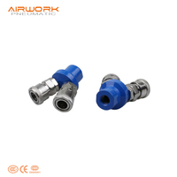 Raccord pneumatique SMV de type C, connecteur à accouplement rapide bidirectionnel pour compresseur d'air, fer zingué, 2,5 MPa, certifié CE