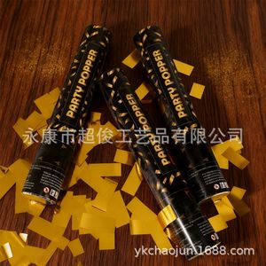 Personalisierbare Goldpapier-Konfettikanone für Feiern – Neujahr, Hochzeit, Glitzer – Partyknaller - Product Image 4