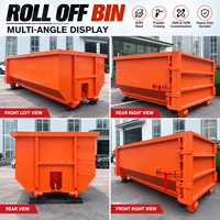 Conteneur à déchets robuste Q355 en acier avec revêtement en poudre, structure renforcée, OEM ODM pour les déchets de construction