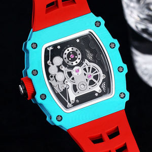 Premium Carbon Fiber Case Skeleton Movement Water Resistant Stylish and Luxurious Tourbillon Men's Mechanical <b>Watch</b> - Product Image 5