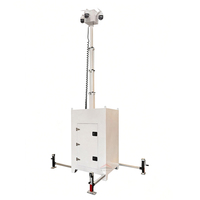 Tour de vidéosurveillance mobile robuste, couleur personnalisée et câble intégré pour projets d'ingénierie