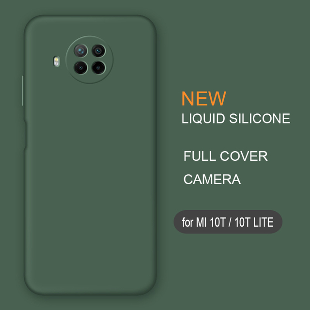 New Liquid Silicone Phone Case for Xiaomi Mi 10T Lite 10T Pro 10 T Original Camera Protective Soft Back Cover Cases