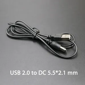 Puerto USB a DC 2,0*0,6mm 2,5*0,7mm 3,5*1,35mm 4,0*1,7mm 5,5*2,1mm 5V DC enchufe conector de Cable de carga de alimentación