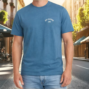 T-shirt personnalisé pour homme, coupe classique, 100% coton, effet délavé vintage, design uni, impression sérigraphique, respirant et à séchage rapide - Product Image 2