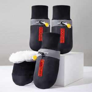 <span class=keywords><strong>Hiver</strong></span> 4 pcs/set English Printed Dog Shoes Large Size Outwear Booties Four Seasons Breathable Classic Adjustable Pet Supplies - Product Image 2