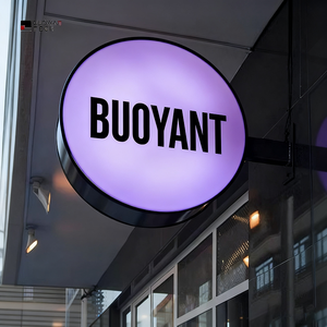 Đôi hai mặt vòng ánh sáng Hộp signage cửa hàng phía trước lightbox ngoài trời dẫn đăng ký kinh doanh Logo vòng tròn dấu hiệu ánh sáng Hộp - Product Image 1