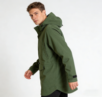 Veste à capuche longue à demi-zip en polyester/nylon Ripstop imperméable et très respirante, vêtements de travail agricoles, vêtements de ferme