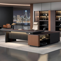 Moderno Conjunto de Escritorio Ejecutivo en Forma de L, Escritorio Grande para Director Ejecutivo, Muebles de Oficina para Proyectos