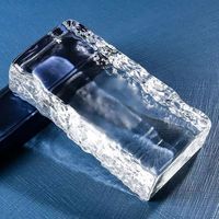 Briques de verre ultra claires transparentes carrées en cristal de glace solide pour la décoration de cloisons murales