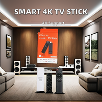 Mayorista Allwinner H313 Quad Core WiFi de doble banda Android 4K UHD BT Control remoto por voz TV Stick Smart Android TV Dongle Enchufe UK/EU