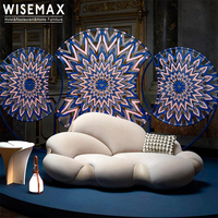WISEMAX – meubles de style brésilien, design unique, meubles de salon de luxe 3 places, canapé paresseux, canapé en velours FRP, canapé au sol Bomboca