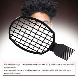 Peigne à cheveux bouclés <span class=keywords><strong>afro</strong></span> pour hommes, outil de coiffure professionnel à double extrémité pour permanente à chaud et torsades, idéal pour le sport et les loisirs - Product Image 4
