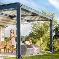 Bâche PVC transparente d'extérieur, imperméable, en tissu tricoté, pour tentes et auvents, avec bords renforcés, légère et résistante aux UV