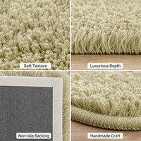 Tapis de luxe moderne tufté à la main 100 % polyester, tapis moelleux et shaggy fait main pour salon et chambre, taille personnalisée OEM ODM