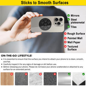 Support de téléphone magnétique à ventouse en silicone souple antidérapant pour téléphone portable, fixation mains libres, ventouse puissante et flexible - Product Image 5