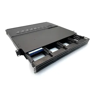 19" Inch Rack Mount 144 Port Core Lc Upc 1U Fiber Optical Distribution Frame 144f Odf High Density MPO Patch Panel