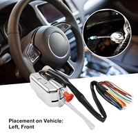 Nouvel interrupteur de clignotant universel chromé 12V pour voitures, camions et dune buggy, remplacement OE 91062860