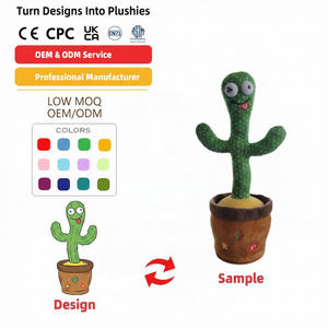 Fabricant de jouets en peluche personnalisés à faible MOQ, jouets en peluche animaux en peluche, <span class=keywords><strong>cactus</strong></span>, chien, chauve-souris, poupées en peluche douces, jouets en maille pour anniversaire - Product Image 1